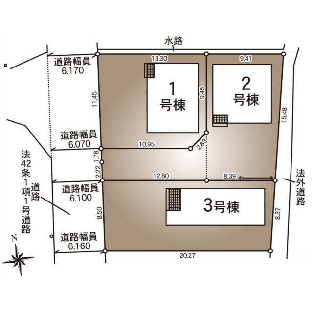 クレイドルガーデン会津若松市北滝沢 第1の見取り図