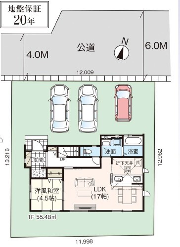 グラファーレ4260岡山市撫川４期１棟の見取り図