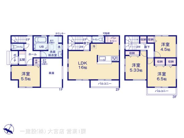 リーブルガーデン川口市戸塚東第4の見取り図
