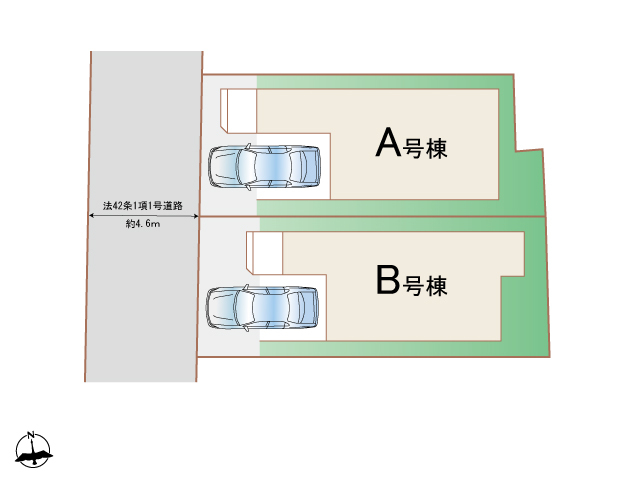 ハートフルタウン三島郡島本町東大寺2丁目406番の見取り図