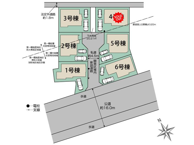 ブルーミングガーデン日野市栄町４丁目６棟の見取り図