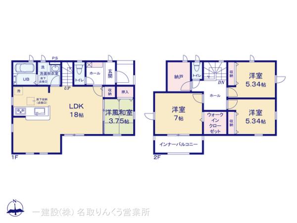 リーブルガーデン名取市増田７丁目の見取り図