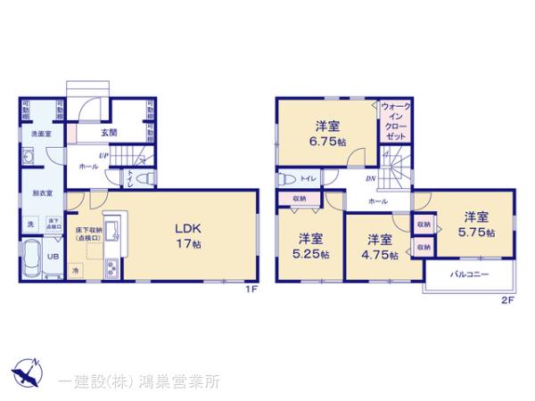リーブルガーデン深谷上柴町西第５の見取り図