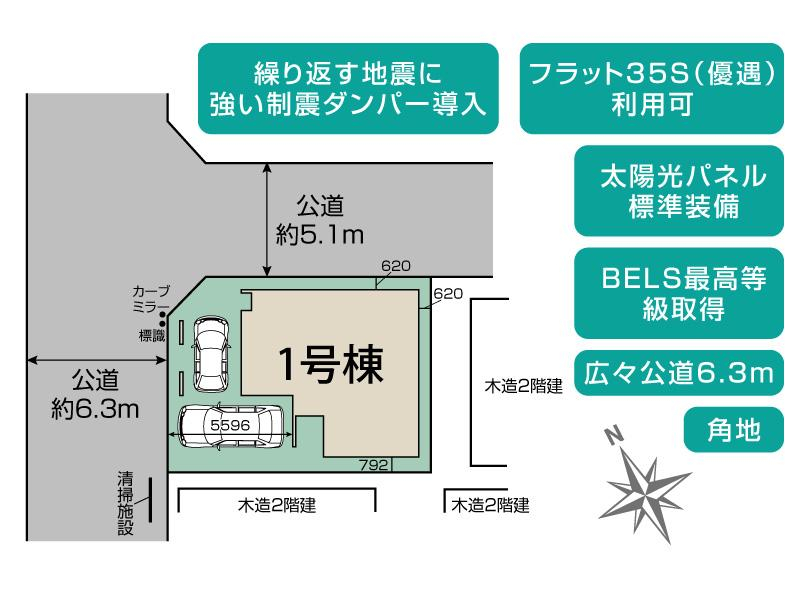ブルーミングガーデン川越市小室１棟の見取り図