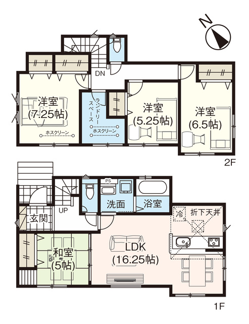 グラファーレ4372新発田市豊町３期３棟の見取り図