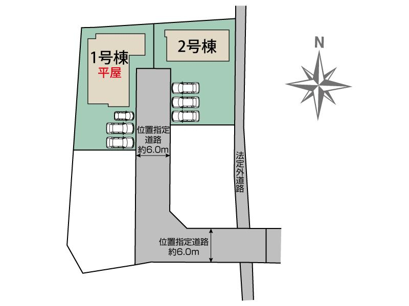 ブルーミングガーデン前橋市総社町植野４棟の見取り図