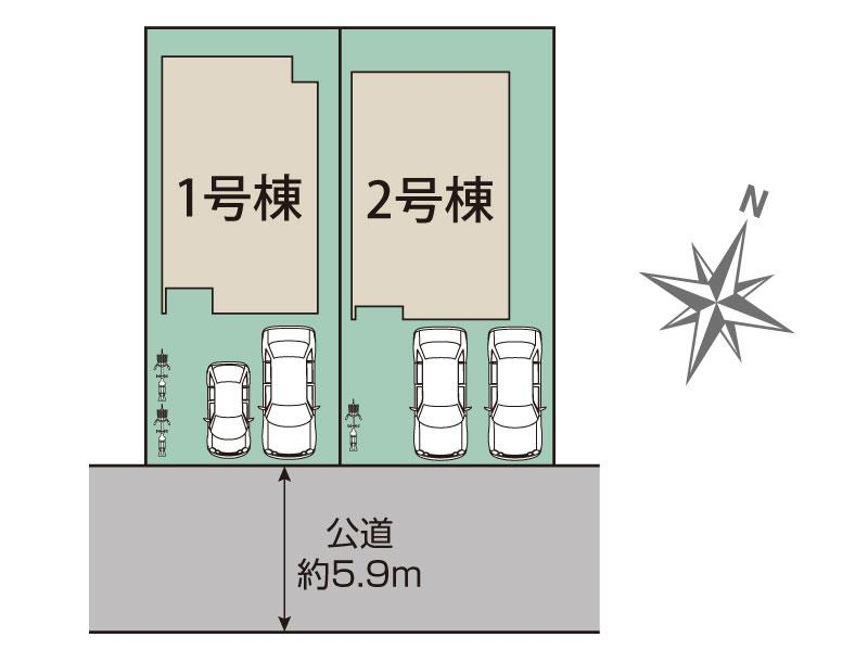 ブルーミングガーデン広島市安佐北区亀崎３丁目２棟の見取り図