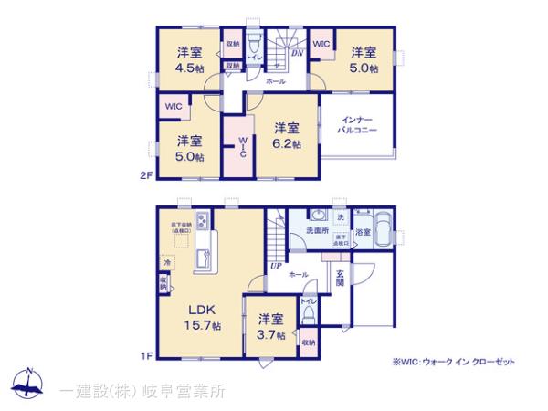 リーブルガーデン各務原市那加琴が丘の見取り図
