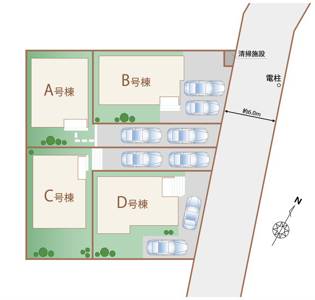 ハートフルタウン法人所沢市東所沢3丁目の見取り図