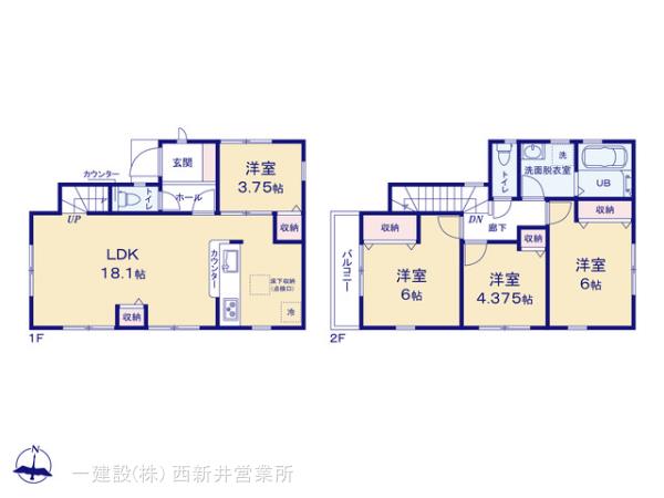 リーブルガーデン足立区東伊興１丁目の見取り図