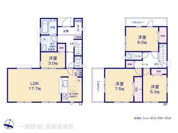 リーブルガーデン川越下広谷第二の見取り図