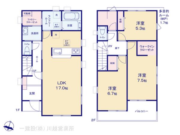 リーブルガーデン狭山市東三ツ木第2の見取り図