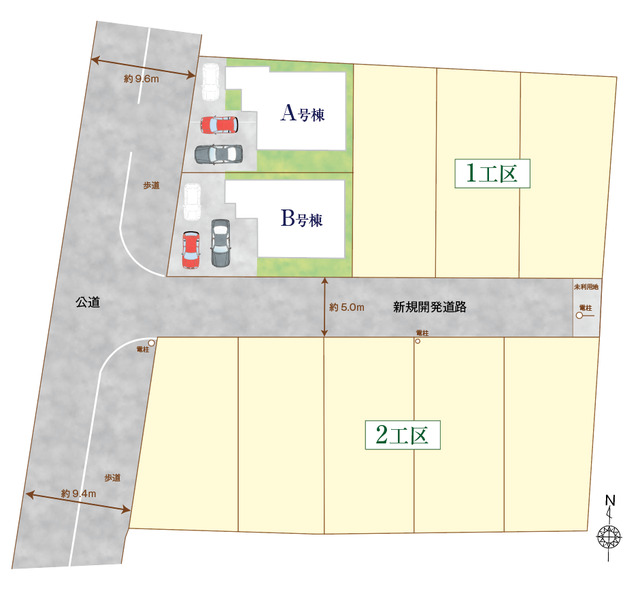 ハートフルタウン（那覇）うるま市塩屋　1工区先行（全10棟）の見取り図
