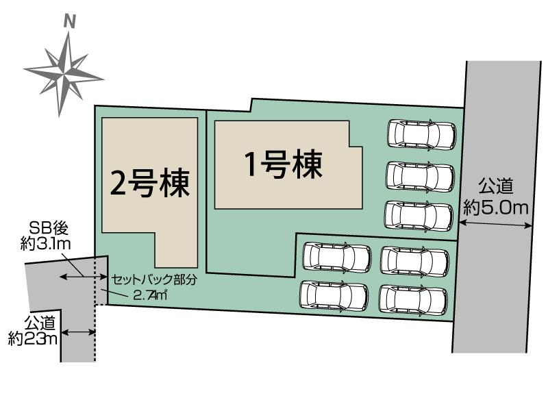 ブルーミングガーデン愛西市諸桑町郷城２棟の見取り図
