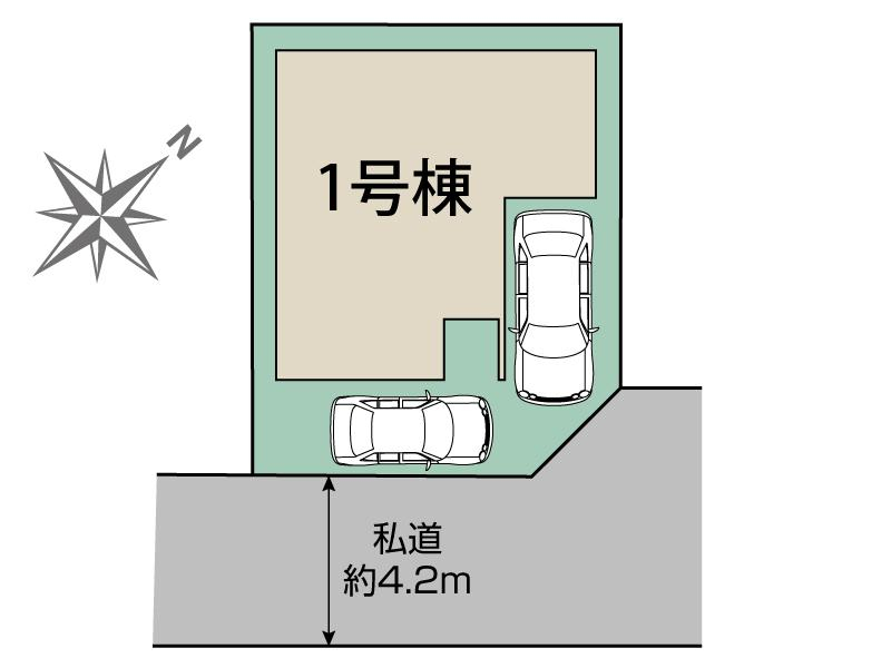 ブルーミングガーデン広島市安佐南区川内４丁目１棟の見取り図