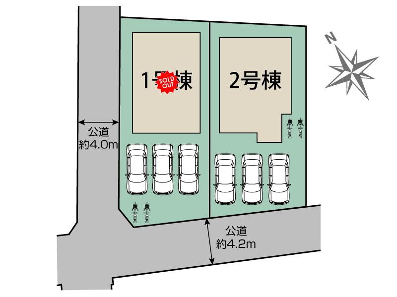 ブルーミングガーデン東広島市西条町田口２棟の見取り図