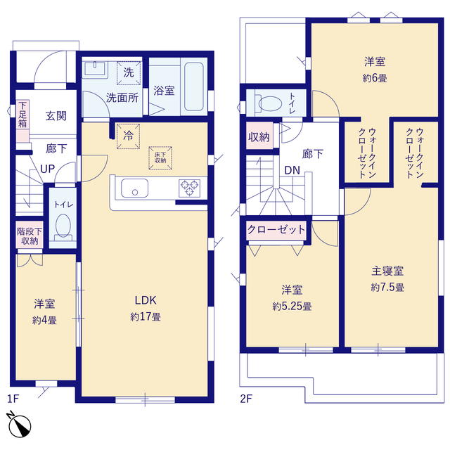 グラファーレ4253豊橋市牟呂町２棟の見取り図