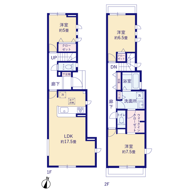 グラファーレ4318座間市小松原６期２棟の見取り図