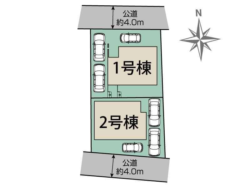 ブルーミングガーデン磐田市西貝塚２棟の見取り図