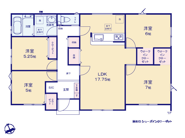 グラファーレ4248越谷市大間野町１０期２棟の見取り図
