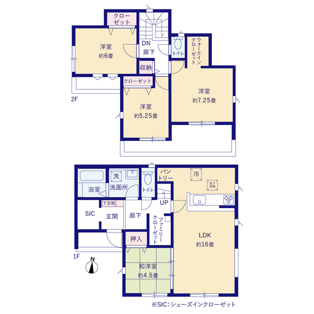 グラファーレ4381高崎市倉賀野町１３期１棟の見取り図