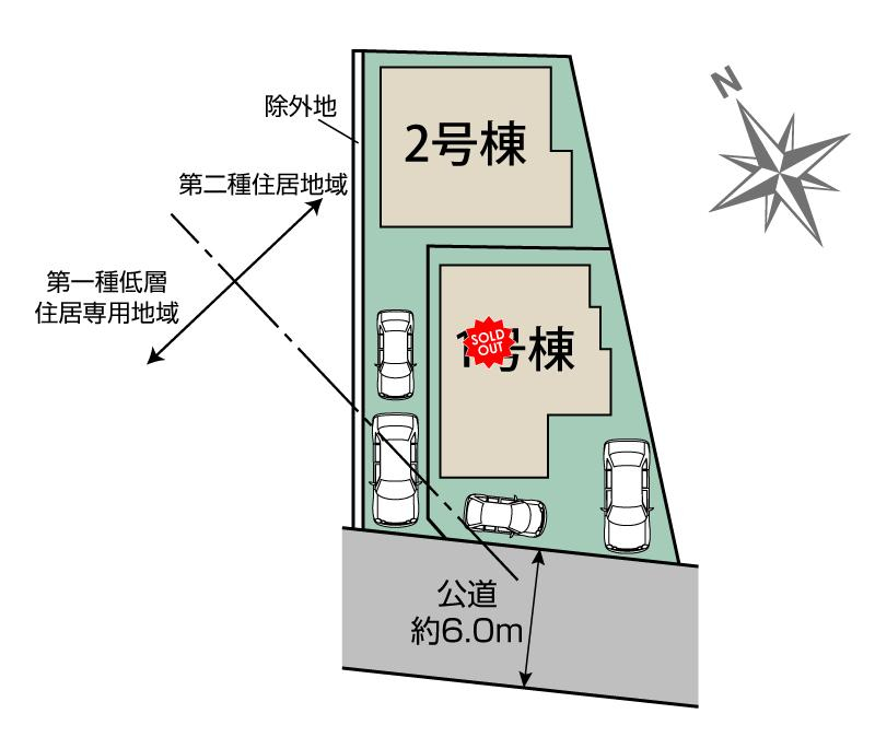 ブルーミングガーデン川口市東本郷２棟の見取り図