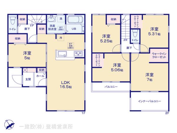 リーブルガーデン蒲郡市三谷町七舗５８期の見取り図