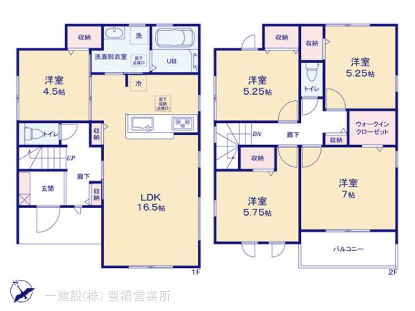 リーブルガーデン蒲郡市三谷町七舗５８期の見取り図