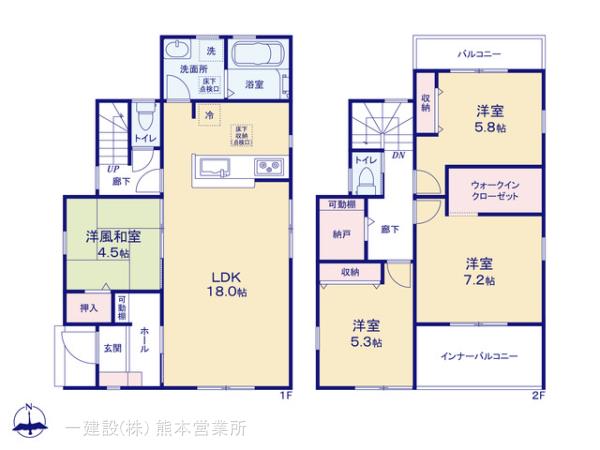 リーブルガーデン北区鶴羽田第七の見取り図