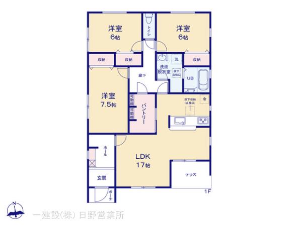 リーブルガーデン八王子大谷町第6の見取り図
