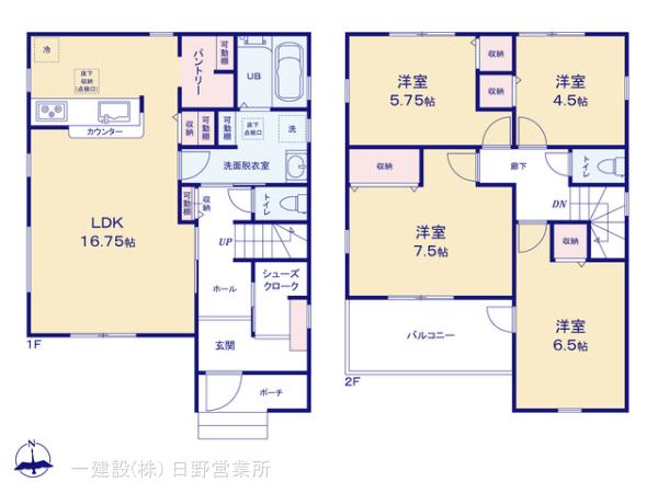 リーブルガーデン日野西平山第9の見取り図
