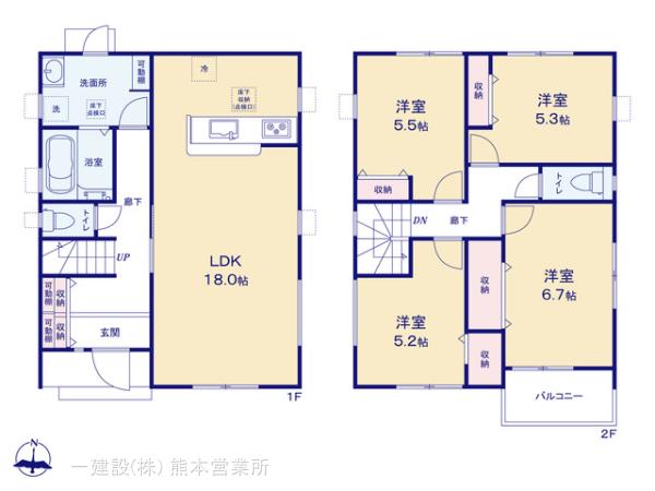 リーブルガーデン合志市須屋第十四の見取り図