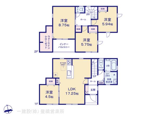 リーブルガーデン豊川市西豊町２丁目５９期の見取り図