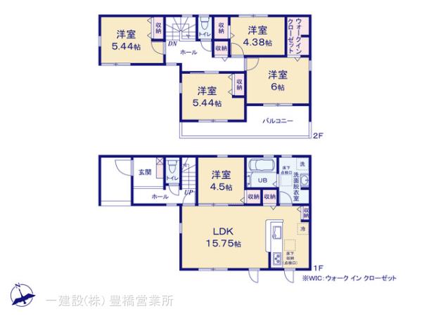 リーブルガーデン豊川市伊奈町出口５９期の見取り図