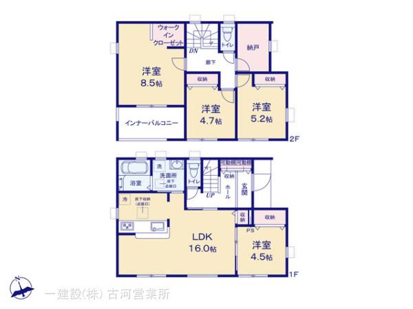 リーブルガーデン野木若林第２の見取り図