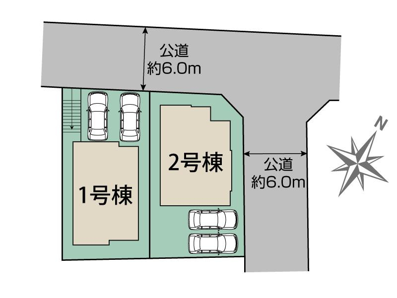 ブルーミングガーデン三木市緑が丘町西２丁目２棟の見取り図