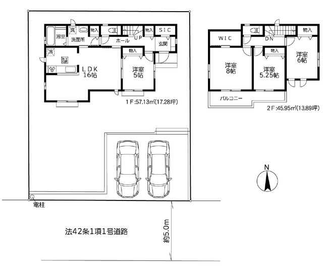 ハートフルタウン(横浜市栄区)桂台南2丁目1723番の見取り図