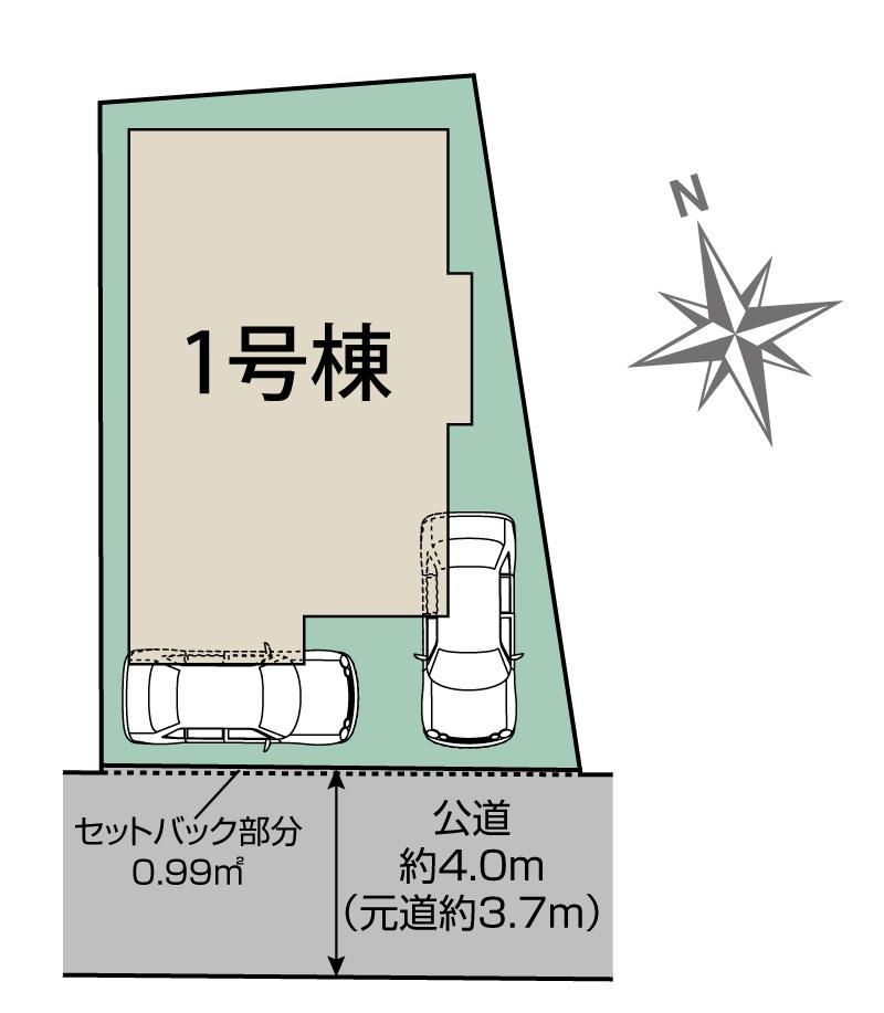ブルーミングガーデン北名古屋市熊之庄城ノ屋敷１棟の見取り図
