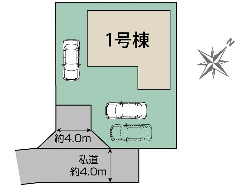 ブルーミングガーデン熊本市東区上南部３丁目２期１棟の見取り図