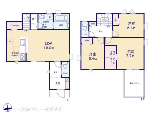 リーブルガーデン中川区牛立町三丁目の見取り図