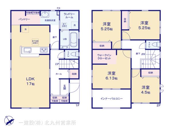 リーブルガーデン小倉南区北方第三の見取り図