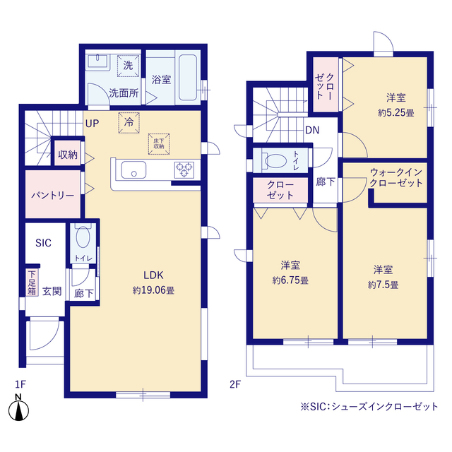 グラファーレ4313昭島市宮沢町９期３棟の見取り図