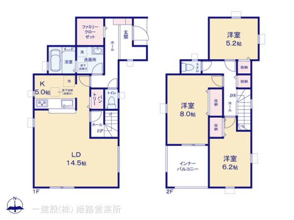 リーブルガーデン姫路市御立中4期の見取り図