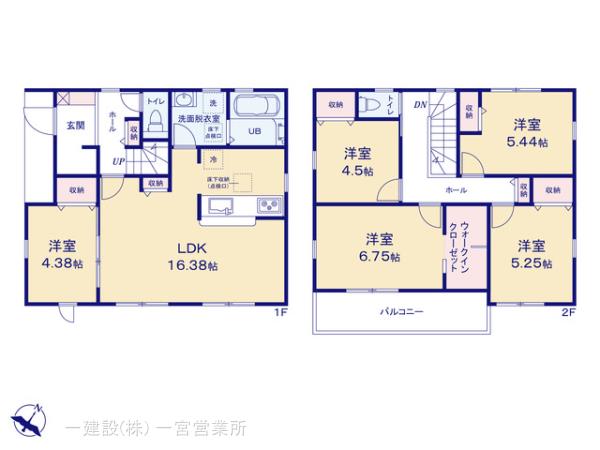 リーブルガーデン羽島市福寿小学校前の見取り図