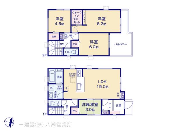 リーブルガーデン三郷市彦川戸3期の見取り図
