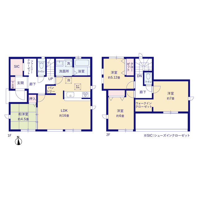 グラファーレ4381玉村町上福島２棟の見取り図