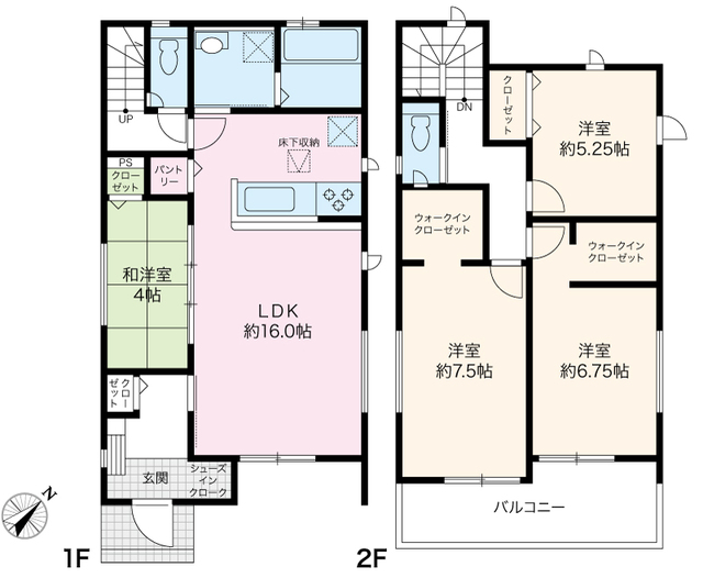 グラファーレ4293いの町枝川１棟の見取り図