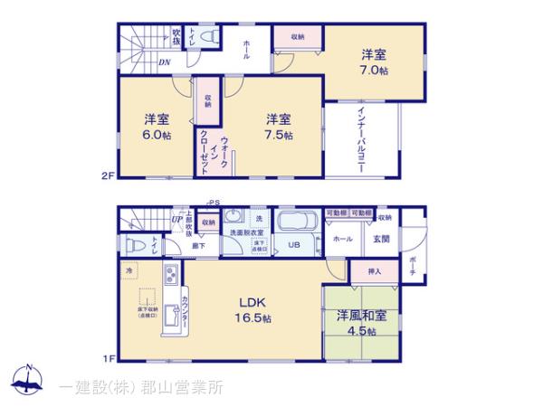 リーブルガーデン安積荒井第12の見取り図