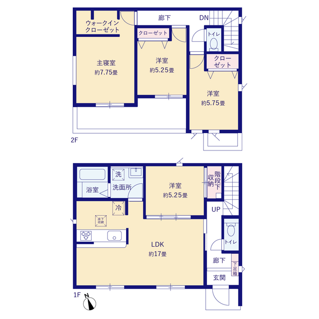 グラファーレ瀬戸市高根町２期４棟の見取り図