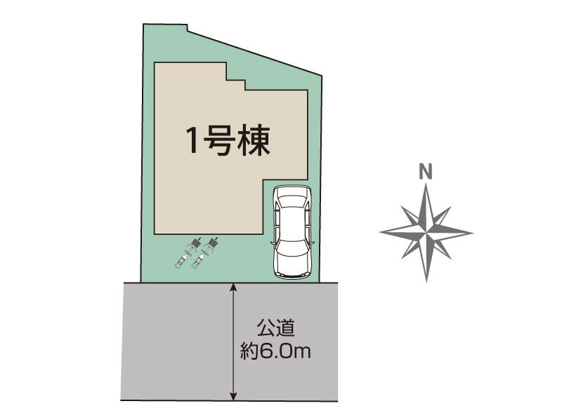 ブルーミングガーデン木津川市木津南後背１棟の見取り図